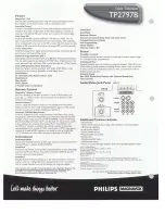 Preview for 2 page of Philips TP2797B Specifications