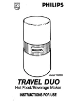 Preview for 1 page of Philips Travel Duo TC2200 Instructions For Use Manual