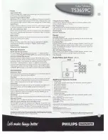 Preview for 2 page of Philips TS3659C Specifications