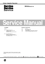 Philips turbo drive VR550 Service Manual preview