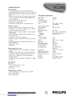 Preview for 2 page of Philips Turbo Timer VR270B Brochure & Specs