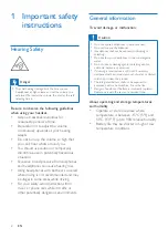 Preview for 4 page of Philips TX2BT User Manual