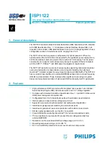 Preview for 1 page of Philips Universal Serial Bus ISP1122 Specification Sheet