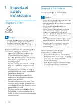 Preview for 3 page of Philips UpBeat SHB2505 User Manual