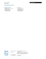 Preview for 2 page of Philips US2-PH61112 Specifications