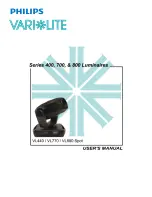 Preview for 1 page of Philips VARI-LITE 400 Series User Manual