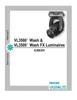 Philips Vari-lite VL3500 Wash FX Luminaries Service Manual предпросмотр