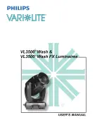 Preview for 1 page of Philips Vari-lite VL3500 Wash FX Luminaries User Manual