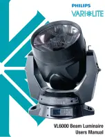 Philips VARI-LITE VL6000 Beam Luminaire User Manual предпросмотр