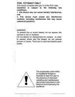 Preview for 4 page of Philips VC72505T User Manual