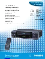 Philips VCB411AT Specification Sheet preview