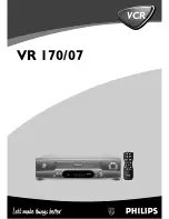 Philips VCR VR 170/07 Manual preview