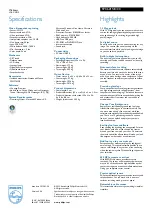 Preview for 2 page of Philips VGA SPC621NC Specifications