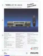 Preview for 1 page of Philips Video Line VR850/02 (German) Technische Daten