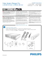 Philips Video System Manager Pro Installation Instructions Manual preview