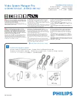 Предварительный просмотр 1 страницы Philips Video System Manager Pro Installation Instructions Manual