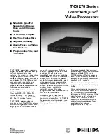 Philips VidQuad Color Video Processors TC8278 Specifications preview