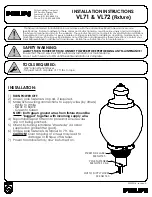 Предварительный просмотр 1 страницы Philips VL72 Installation Instructions