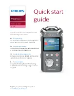 Preview for 1 page of Philips VoiceTracer DVT7500 Quick Start Manual