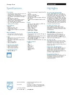 Preview for 2 page of Philips VOIP4332B Specifications