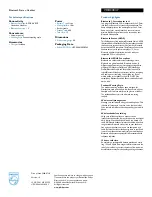 Preview for 2 page of Philips VOX340 Specifications