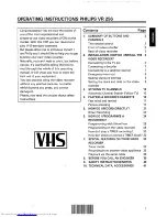 Preview for 3 page of Philips VR 256 Operating Instructions Manual