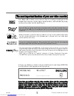 Предварительный просмотр 5 страницы Philips VR 617/07 Operating Instructions Manual