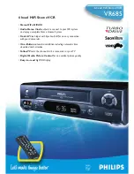 Philips vr 685 Specification Sheet preview