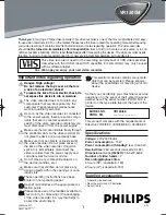 Philips VR150/58 User Manual preview