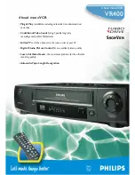 Preview for 1 page of Philips VR400 Product Information