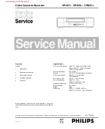 Philips VR407/77 Service Manual preview