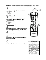 Предварительный просмотр 44 страницы Philips VR422CAT Owner'S Manual