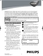 Предварительный просмотр 1 страницы Philips VR540/58 Instruction Manual