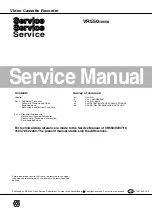 Preview for 1 page of Philips VR550/39 Service Manual