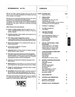 Предварительный просмотр 3 страницы Philips VR713 Operating Manual