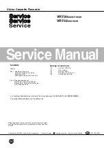 Philips VR730/02 Service Manual preview