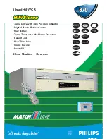 Preview for 1 page of Philips VR870CC Specifications