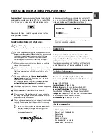 Preview for 4 page of Philips VR900/07 Operating Manual