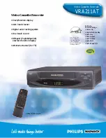 Philips VRA211AT Specifications preview