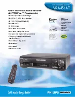 Philips VRA451AT Specifications preview