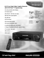 Philips VRA641AT Specifications preview