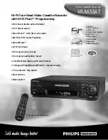 Philips VRA656AT Specifications preview