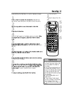 Preview for 31 page of Philips VRA670AT Owner'S Manual