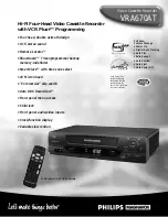 Philips VRA670AT Specifications preview