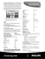 Preview for 2 page of Philips VRA999PH Specifications