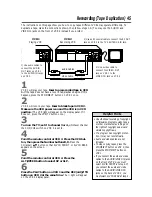 Preview for 45 page of Philips VRB615AT Owner'S Manual