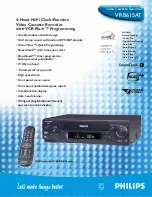 Предварительный просмотр 1 страницы Philips VRB615AT Specifications