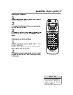 Предварительный просмотр 47 страницы Philips VRB664AT Owner'S Manual