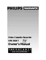 Предварительный просмотр 1 страницы Philips VRX342AT Owner'S Manual