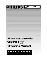 Preview for 1 page of Philips VRX360AT Owner'S Manual